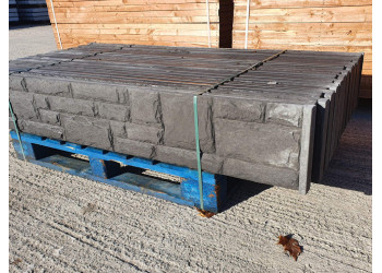 Charcoal Rockface Concrete Panel 1.83m