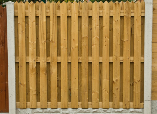 Pointed Top Hit and Miss Fence Panel