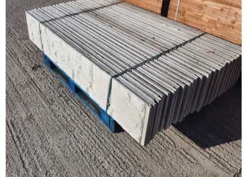 White Double Sided Rockface Concrete Panel 1.83m x 300mm